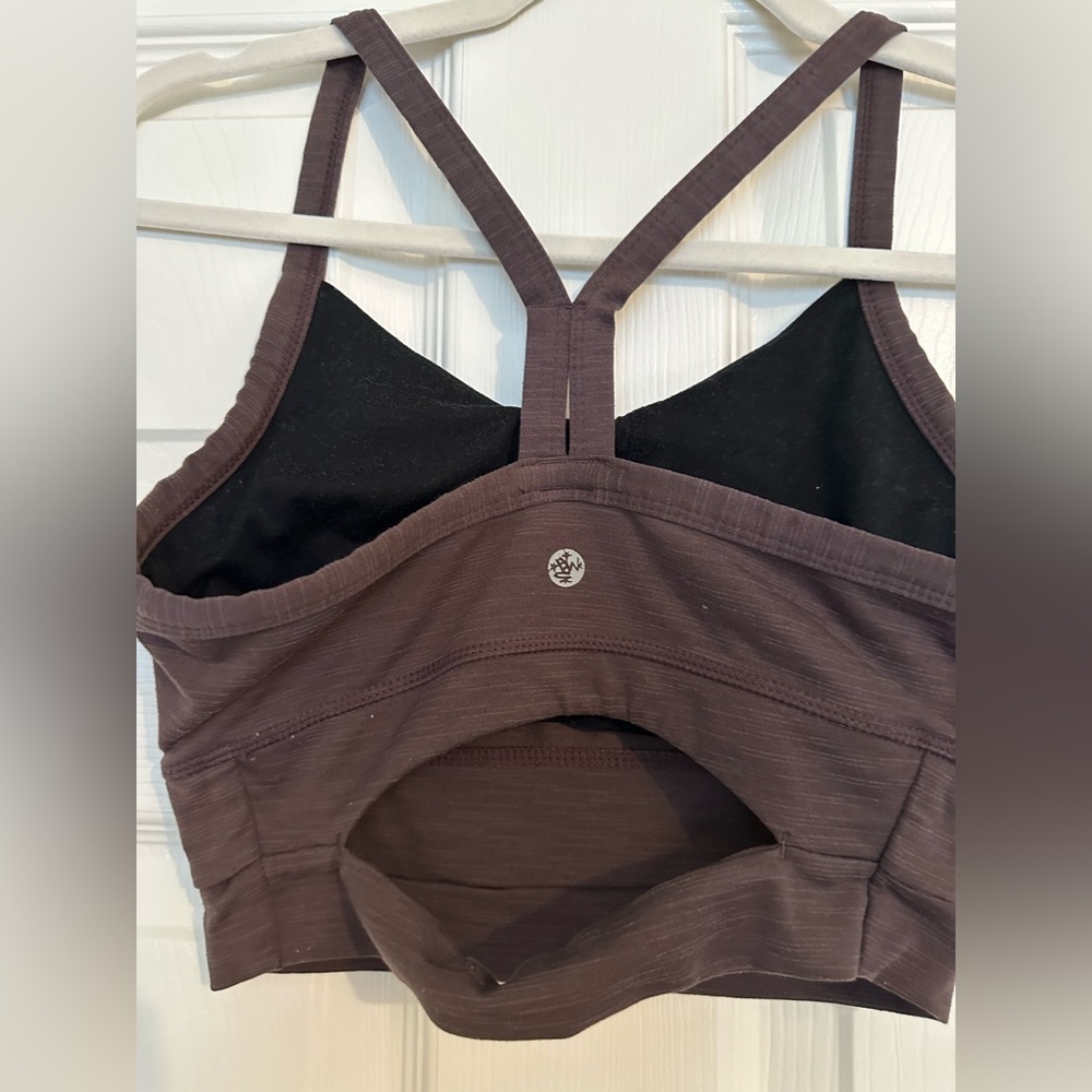 Maduka bra with built in shelf, brown, size XS